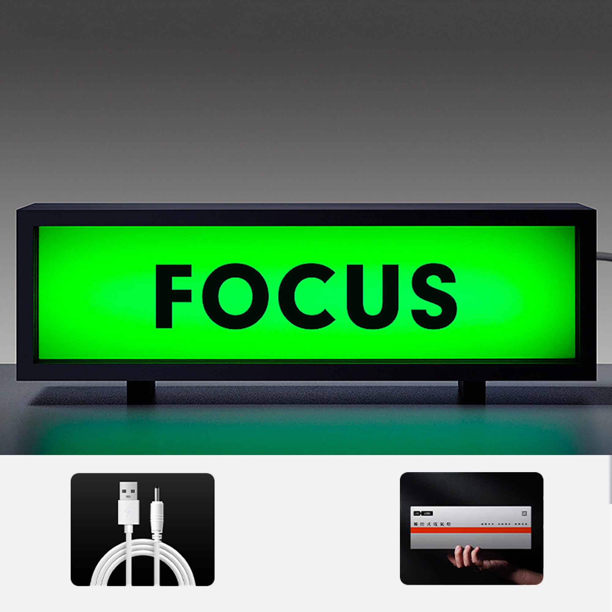 "FOCUS" LED Desk Sign
