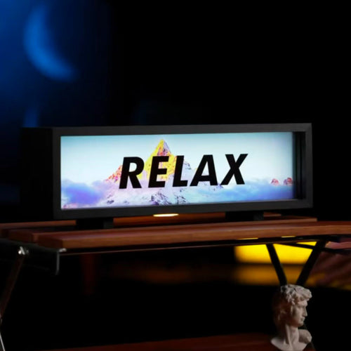 "RELAX" LED Desk Sign