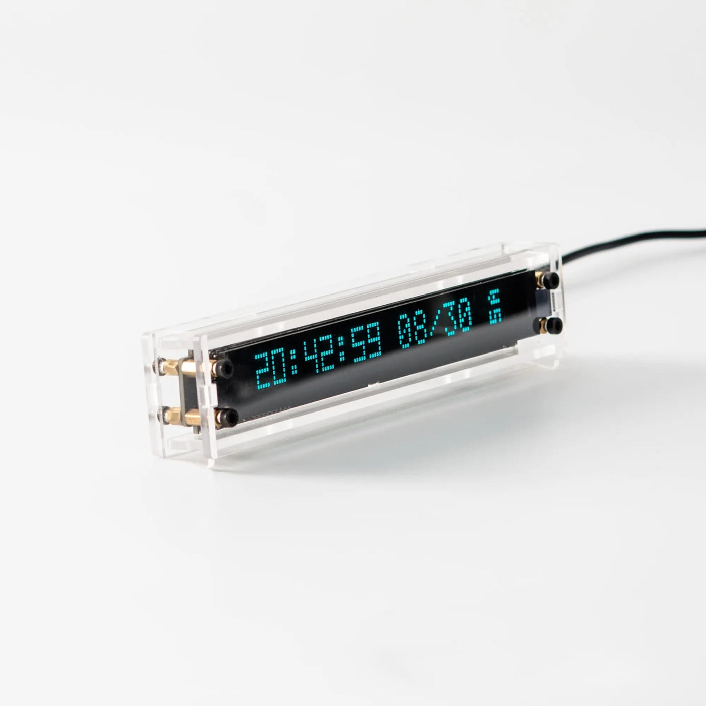 VCK 16 VFD Clock | Dot Matrix Vacuum Fluorescent Display Desk Clock