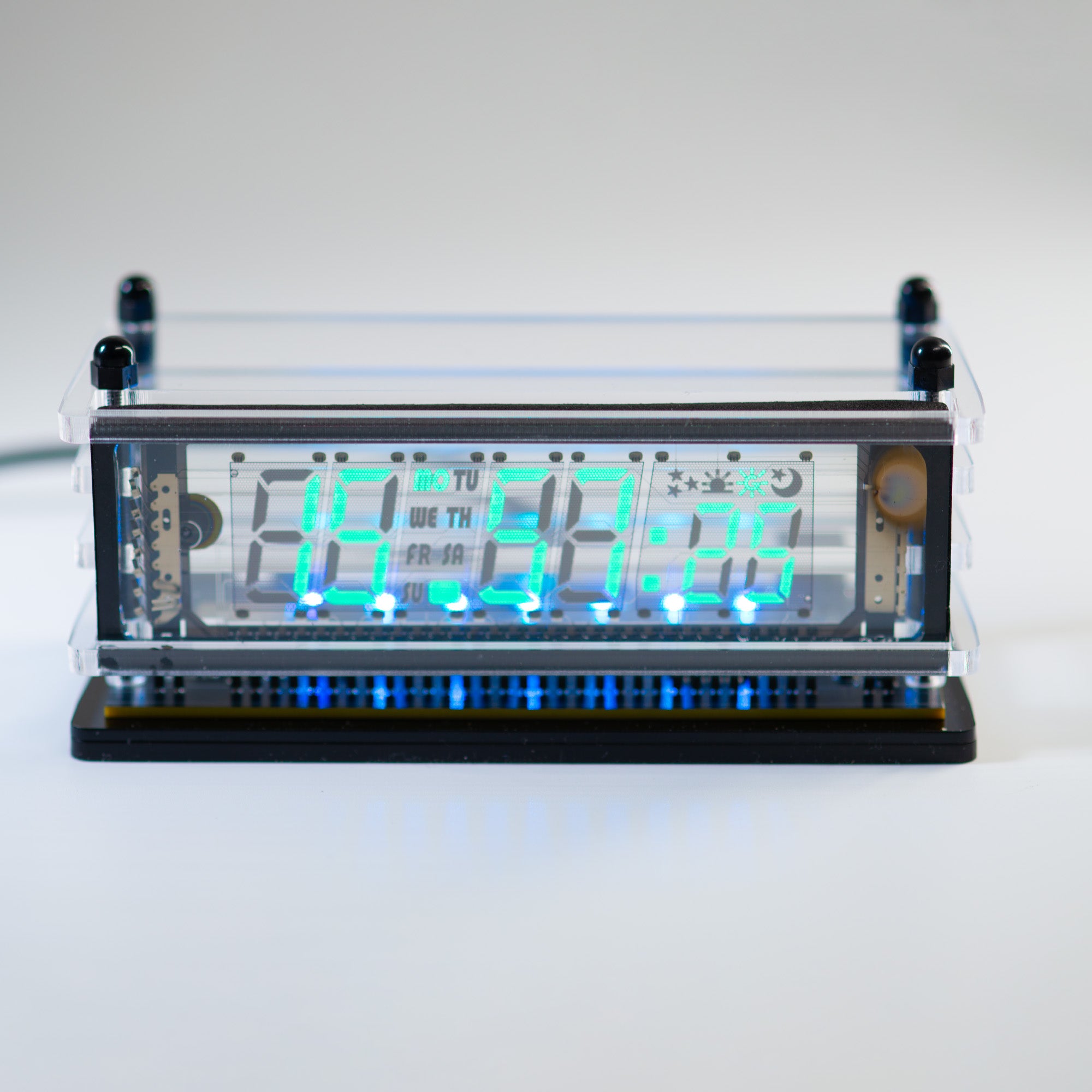 VCK 0658-A | VFD Desk Clock Black | LGL Studio