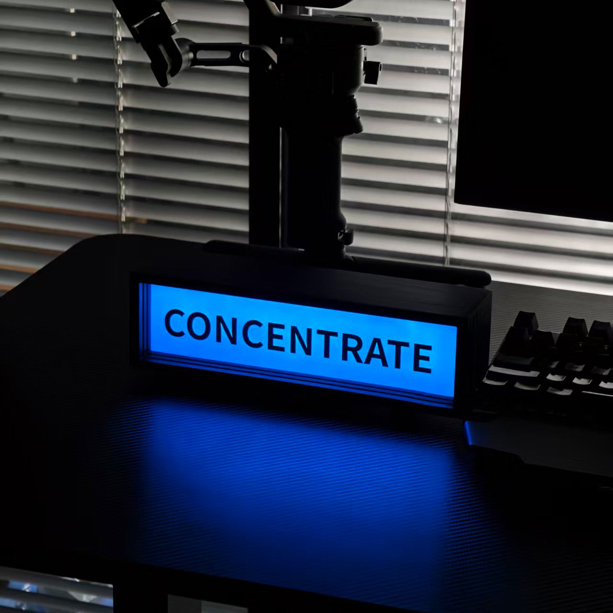 "CONCENTRATE" LED Desk Sign