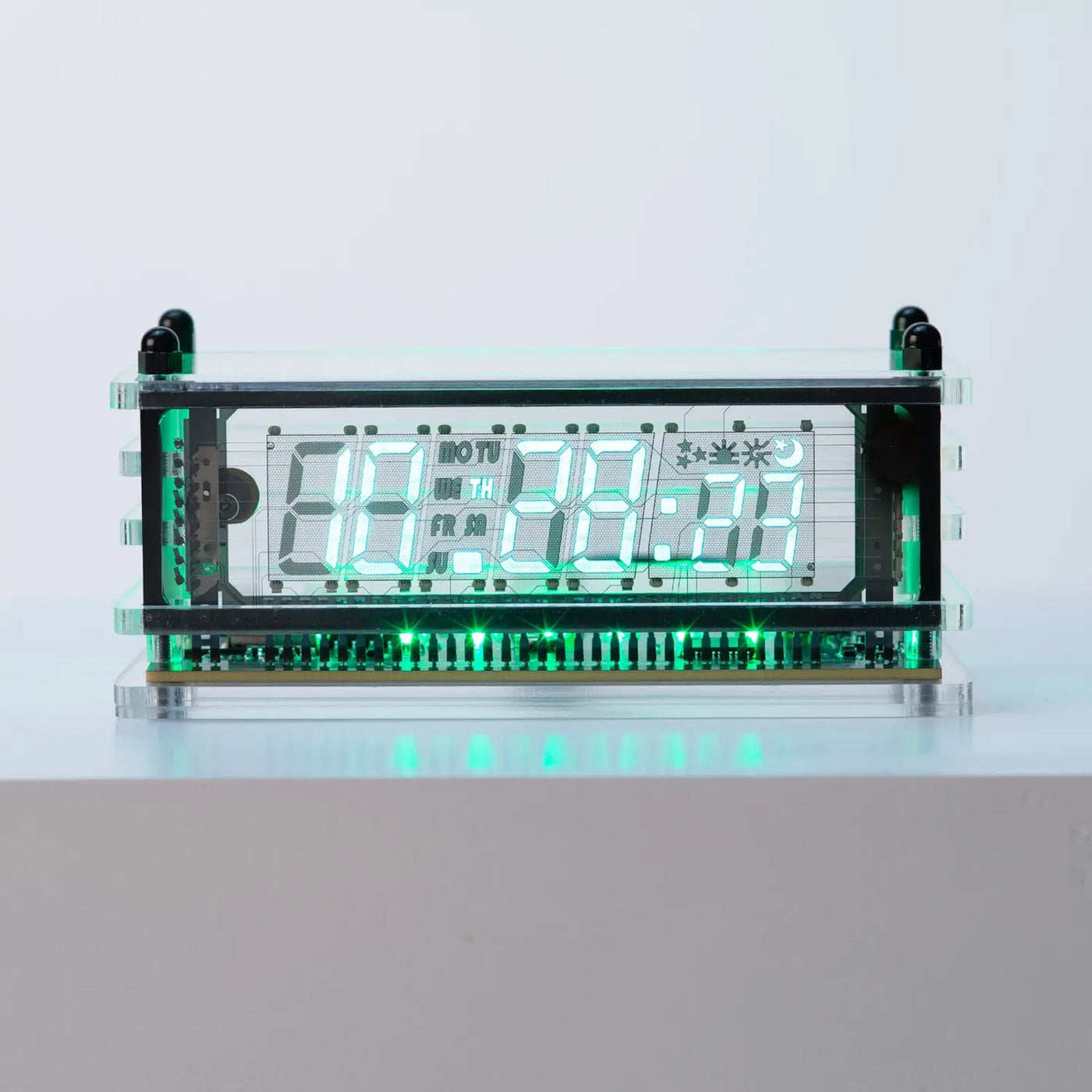LGL Studio INB-06MM58T VFD Clock | Acrylic 6-Digit VFD Desk Clock