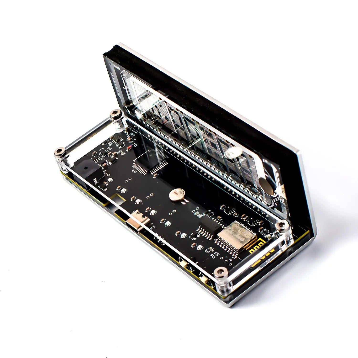 LGL Studio INB-06MM58T VFD Clock | 6-Digit Vacuum Fluorescent Desk Clock