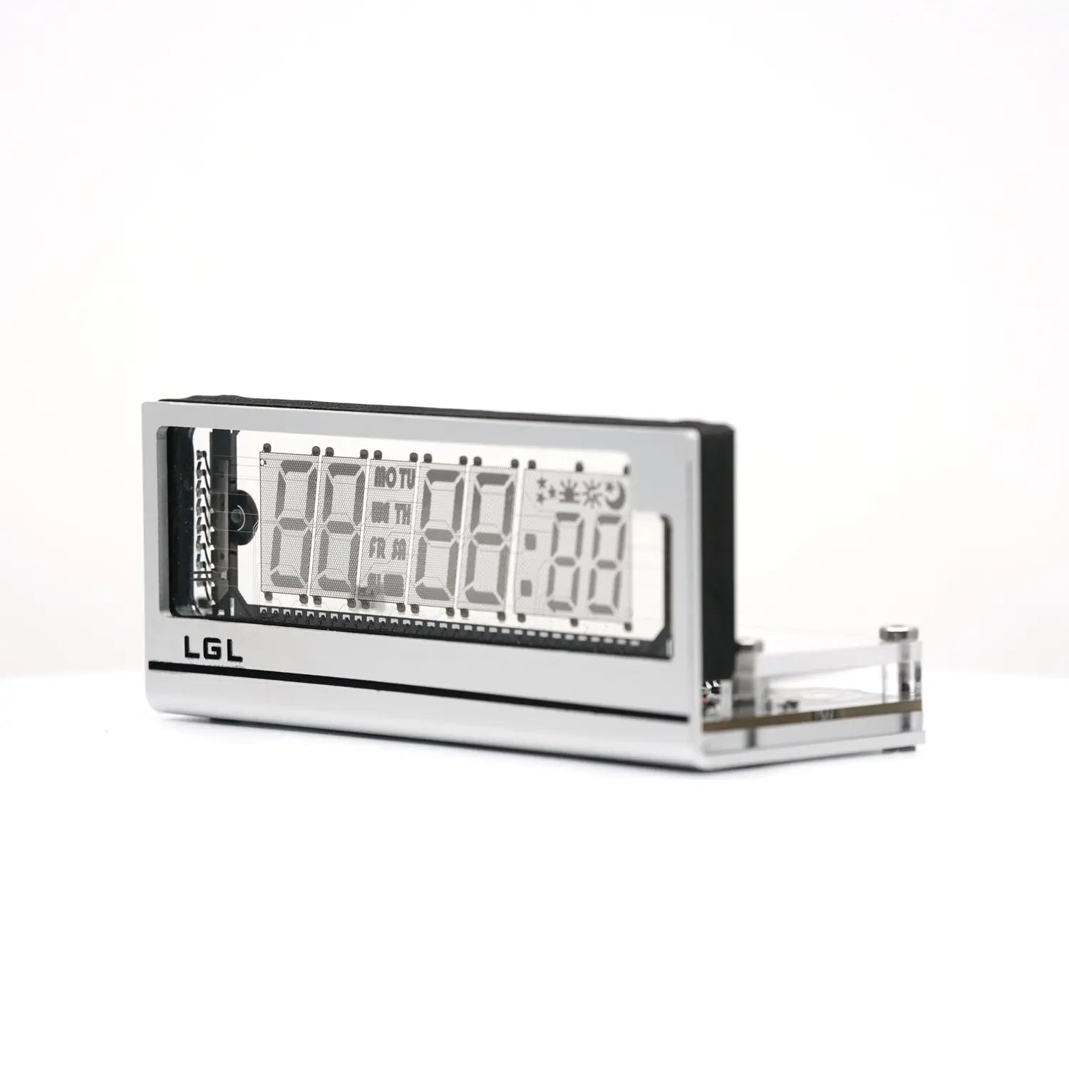 LGL Studio INB-06MM58T VFD Clock | 6-Digit Vacuum Fluorescent Desk Clock
