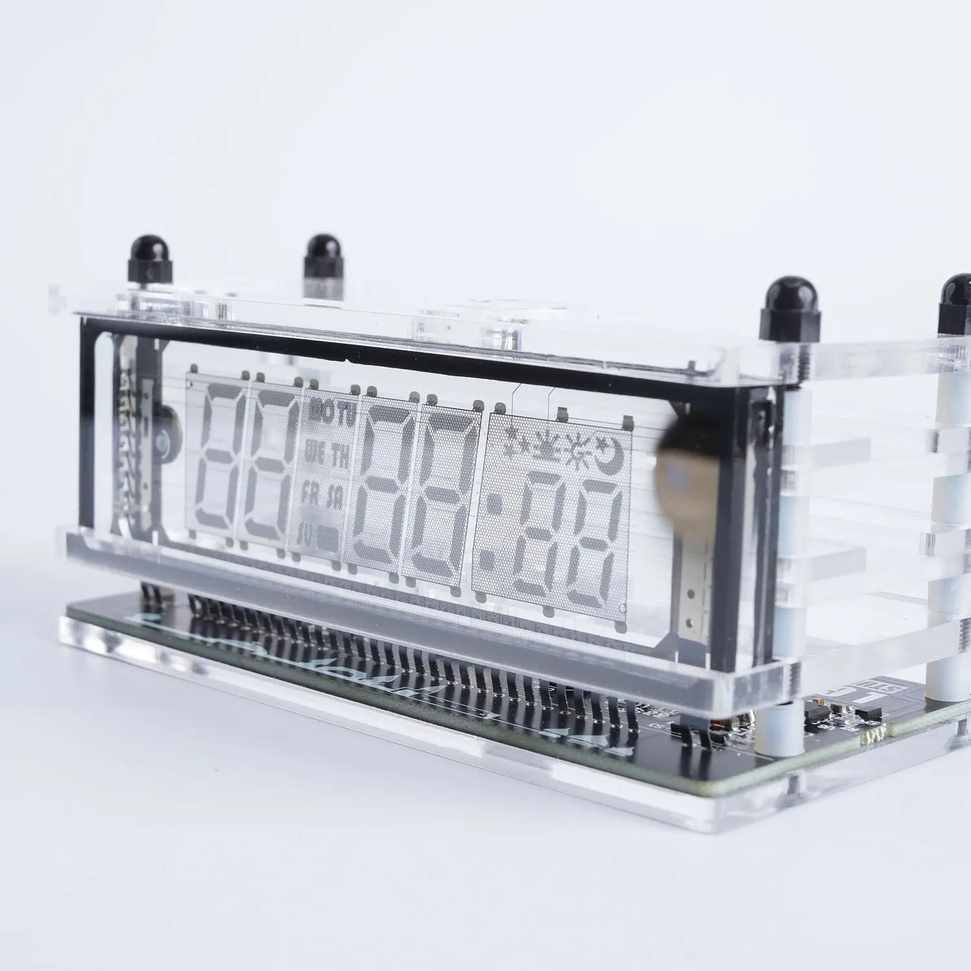 LGL Studio INB-06MM58T VFD Clock | Acrylic 6-Digit VFD Desk Clock