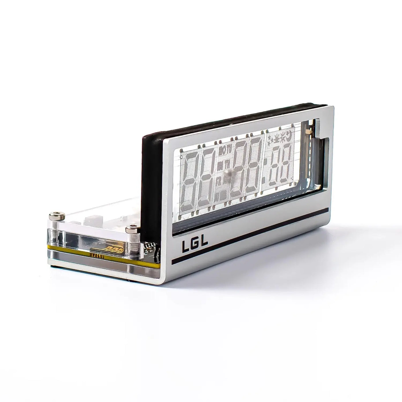 LGL Studio INB-06MM58T VFD Clock | 6-Digit Vacuum Fluorescent Desk Clock