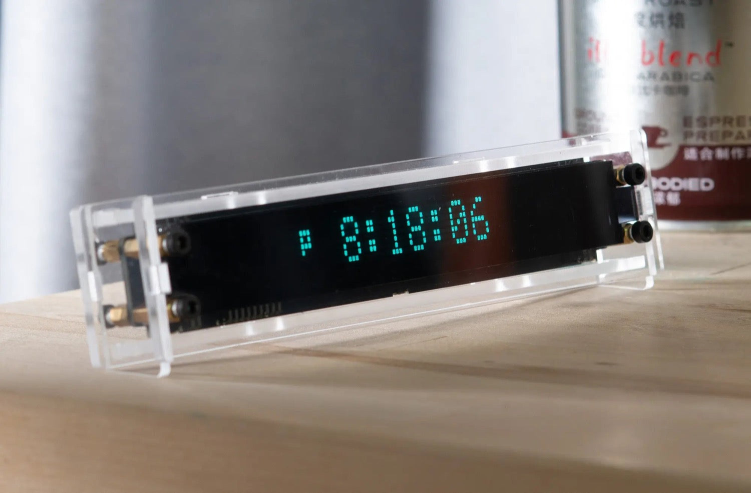 VCK 16 VFD Uhr | Punktmatrix-Vakuum-Fluoreszenzanzeige Tischuhr