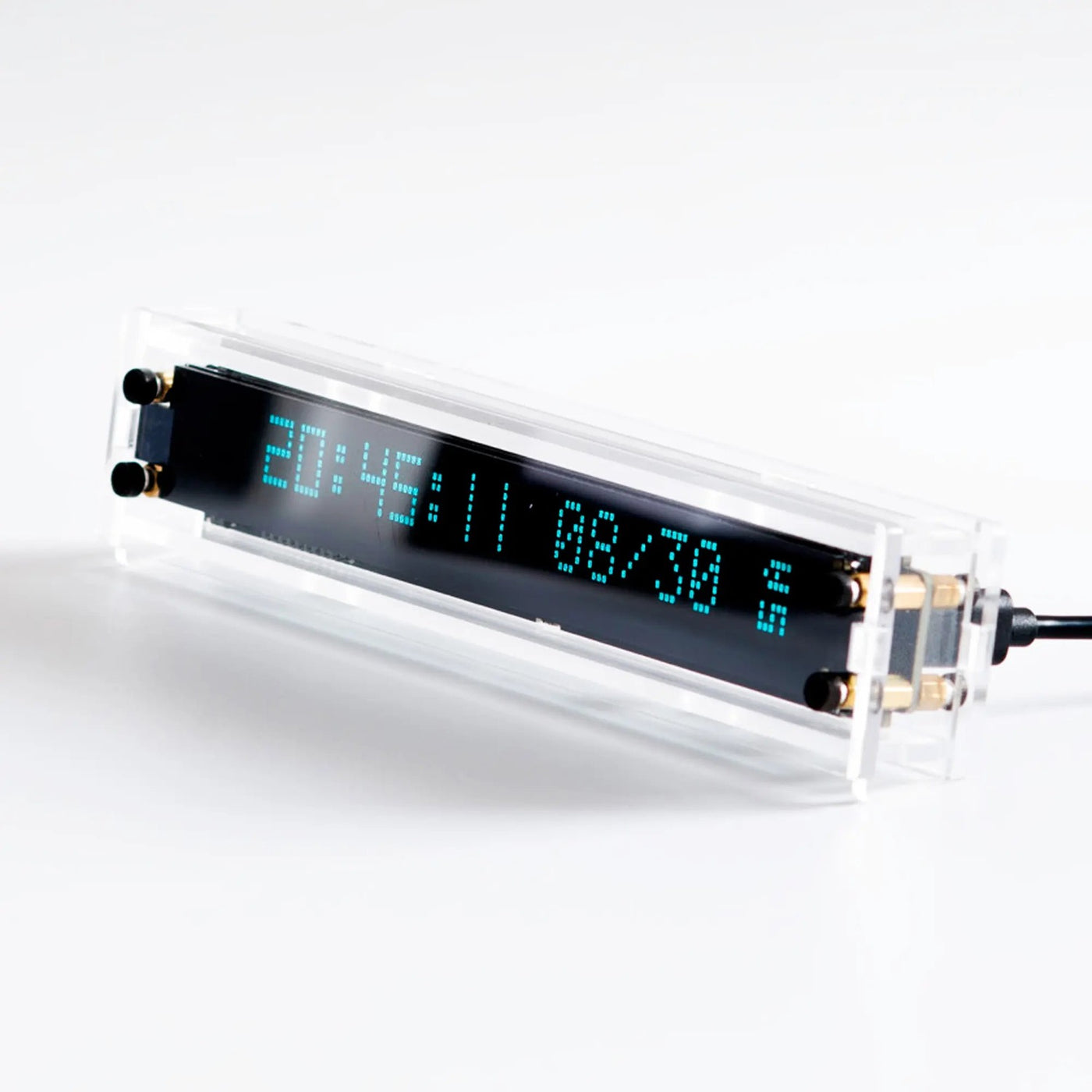 VCK 16 VFD Clock | Dot Matrix Vacuum Fluorescent Display Desk Clock