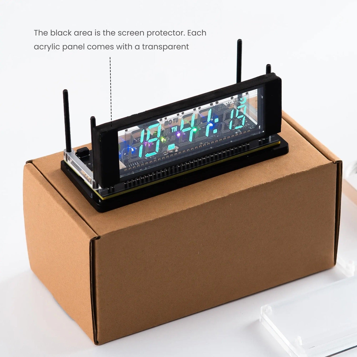 VCK 0658-A | VFD Desk Clock Black | LGL Studio