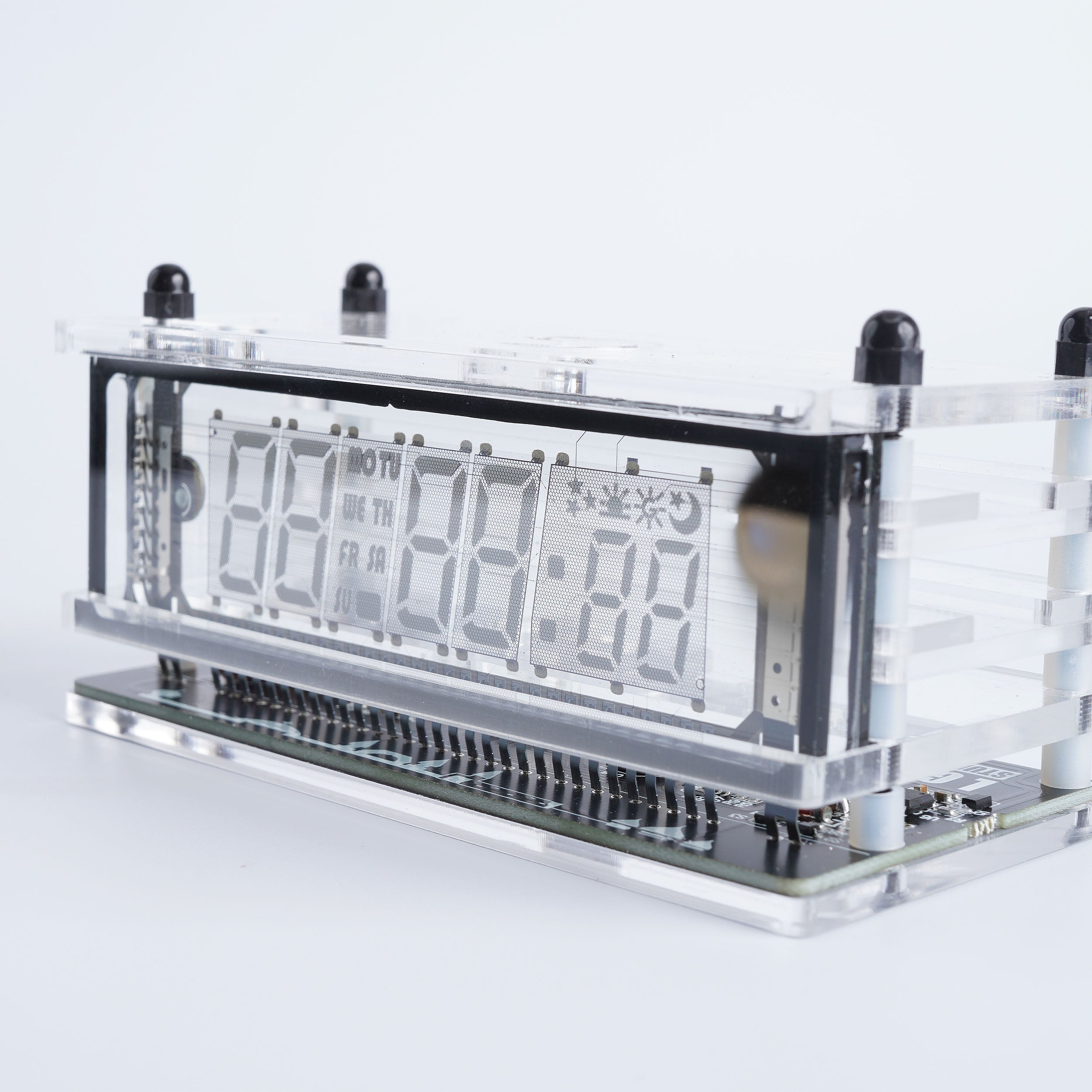 LGL Studio INB-06MM58T VFD Clock | Acrylic 6-Digit VFD Desk Clock