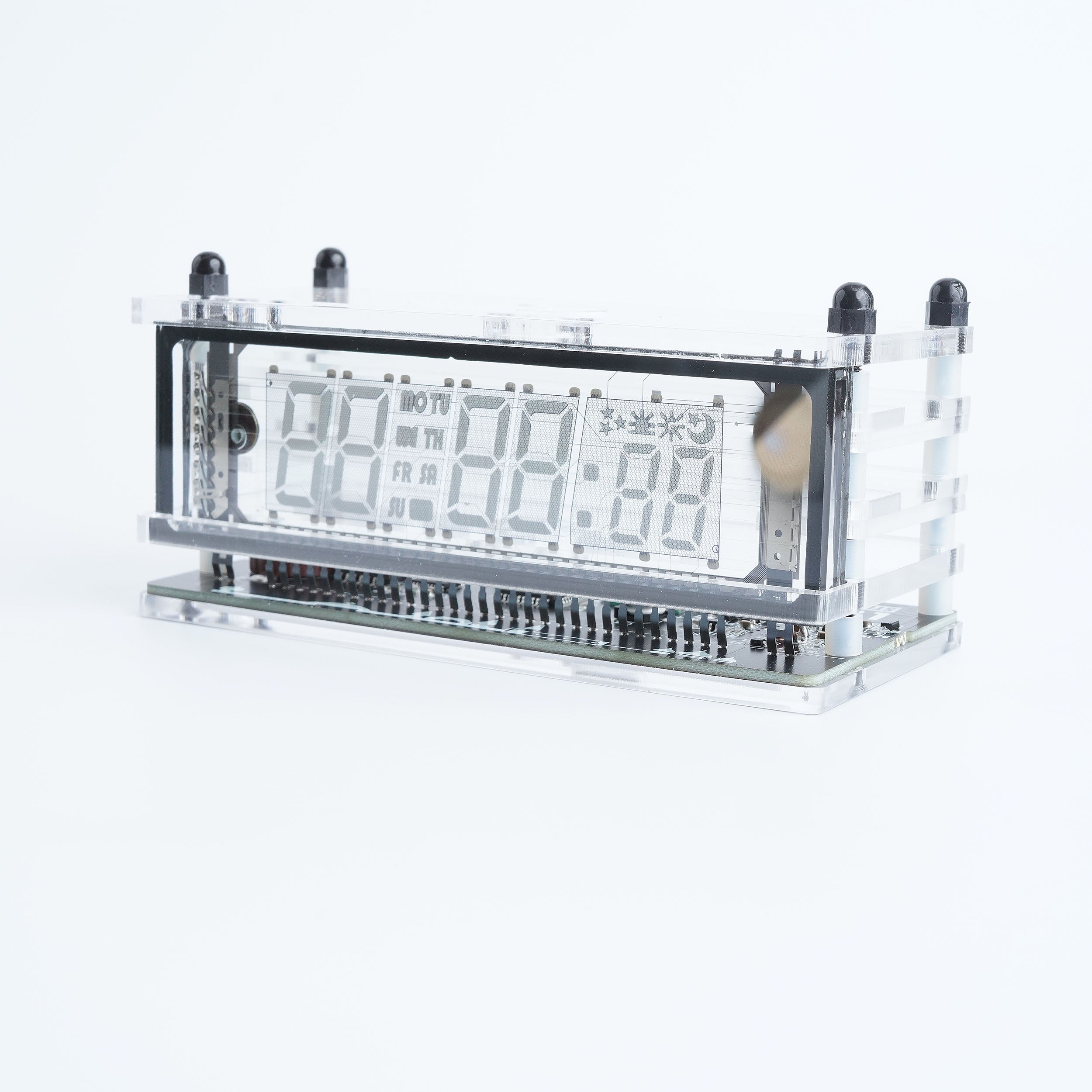 LGL Studio INB-06MM58T VFD Clock | Acrylic 6-Digit VFD Desk Clock
