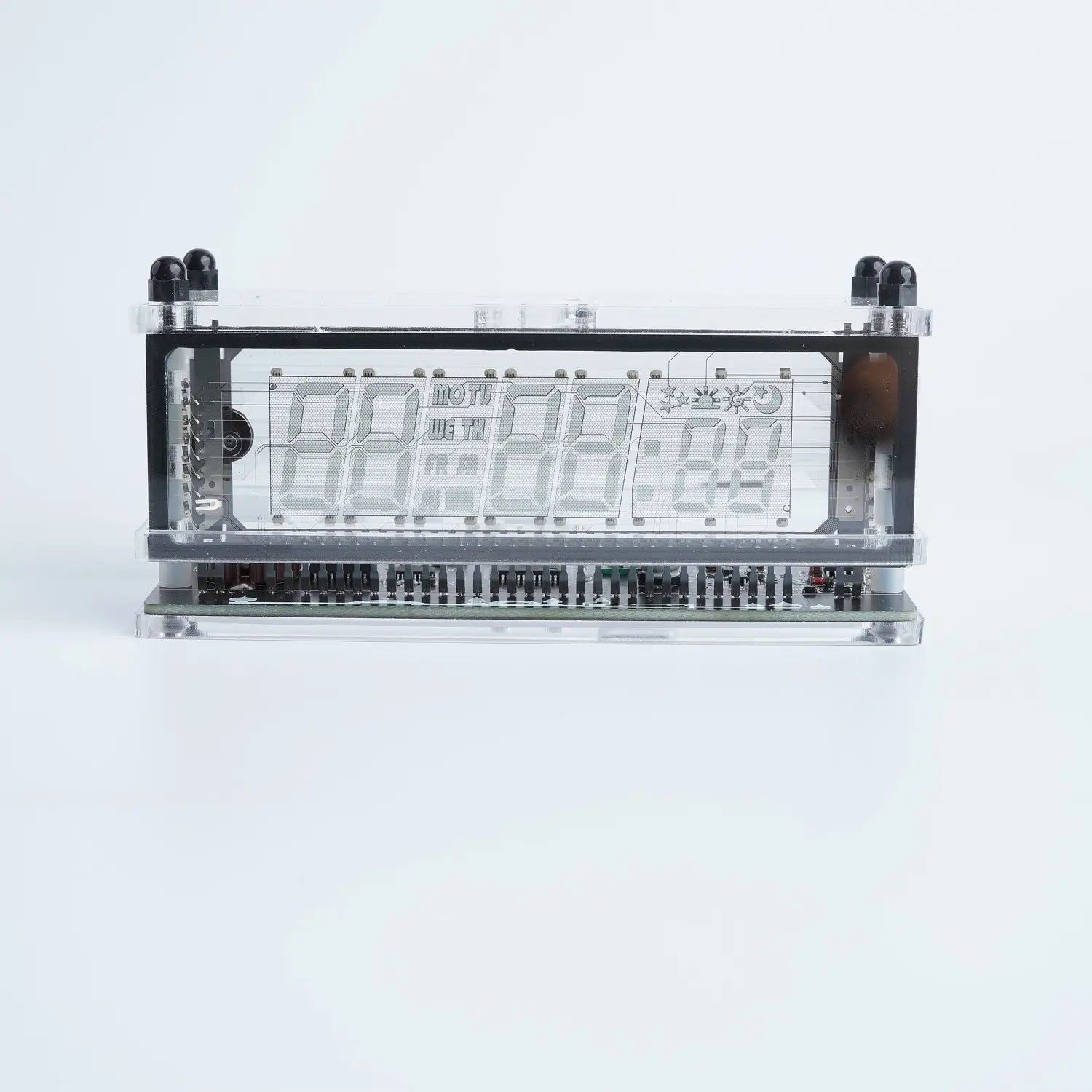 LGL Studio INB-06MM58T VFD Clock | Acrylic 6-Digit VFD Desk Clock
