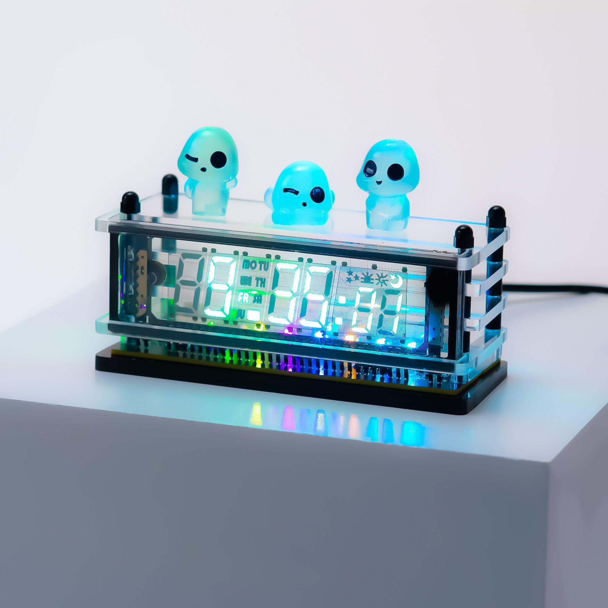 VCK 0658-A | VFD Desk Clock Black | LGL Studio