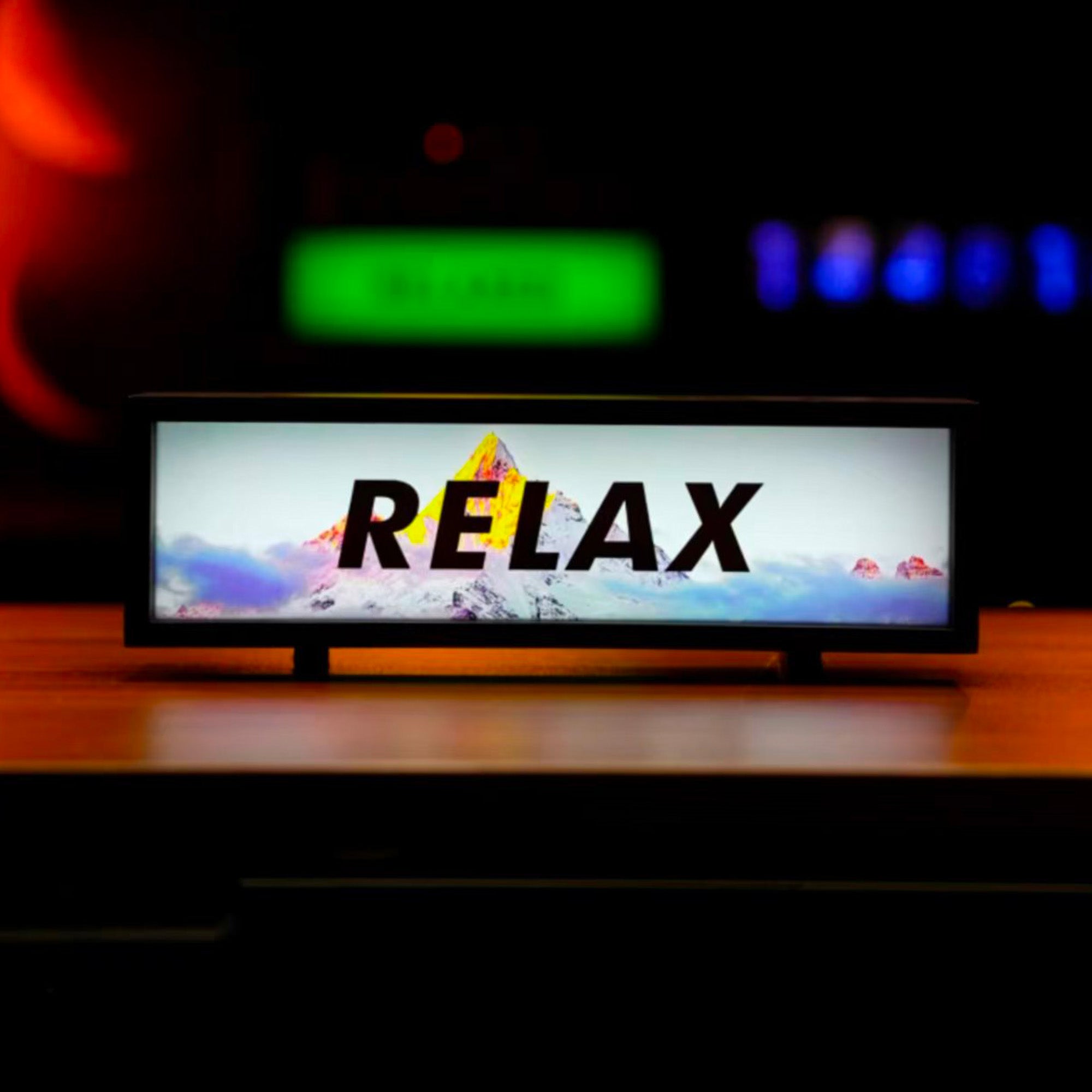 "RELAX" LED Desk Sign