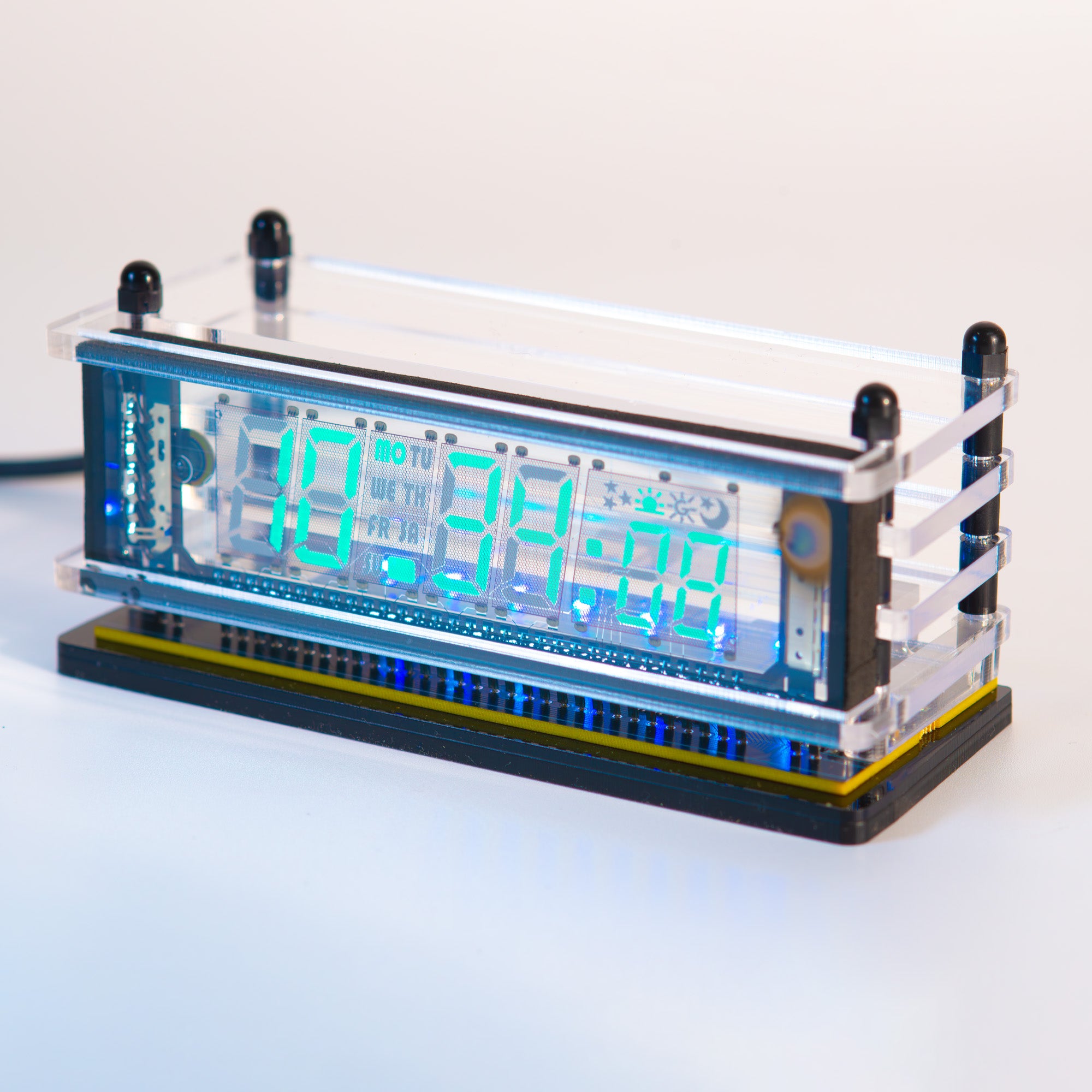 VCK 0658-A | VFD Desk Clock Black | LGL Studio