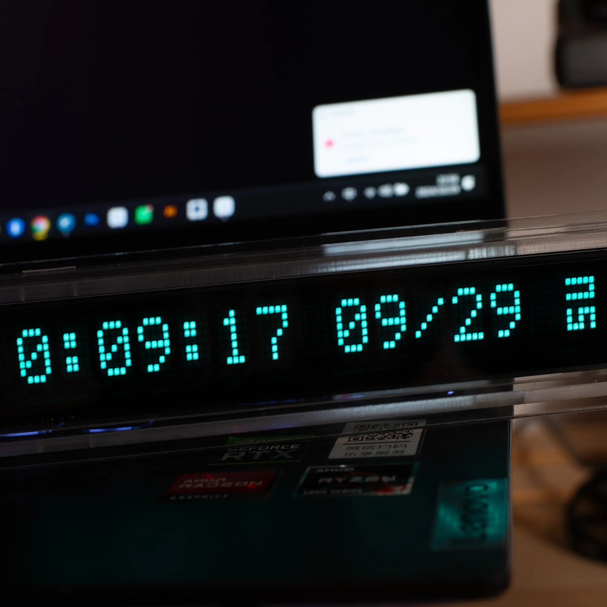 VCK 16 VFD Clock – 16-Digit Vacuum Fluorescent Desk Clock | LGL Studio