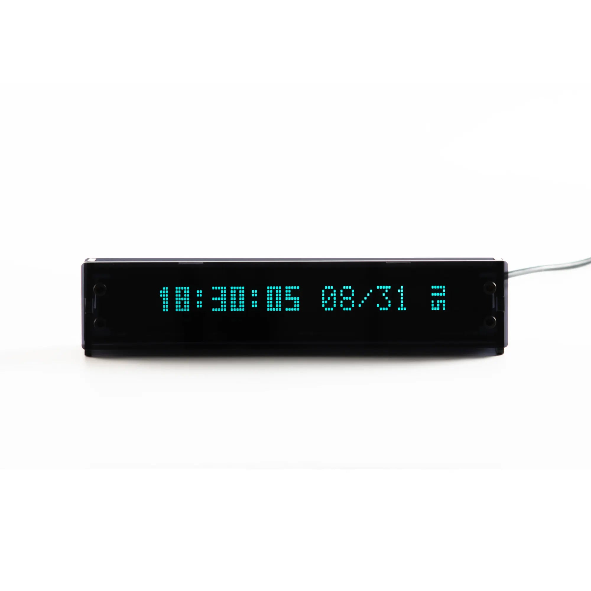 VCK 16 VFD Clock – 16-Digit Vacuum Fluorescent Desk Clock | LGL Studio