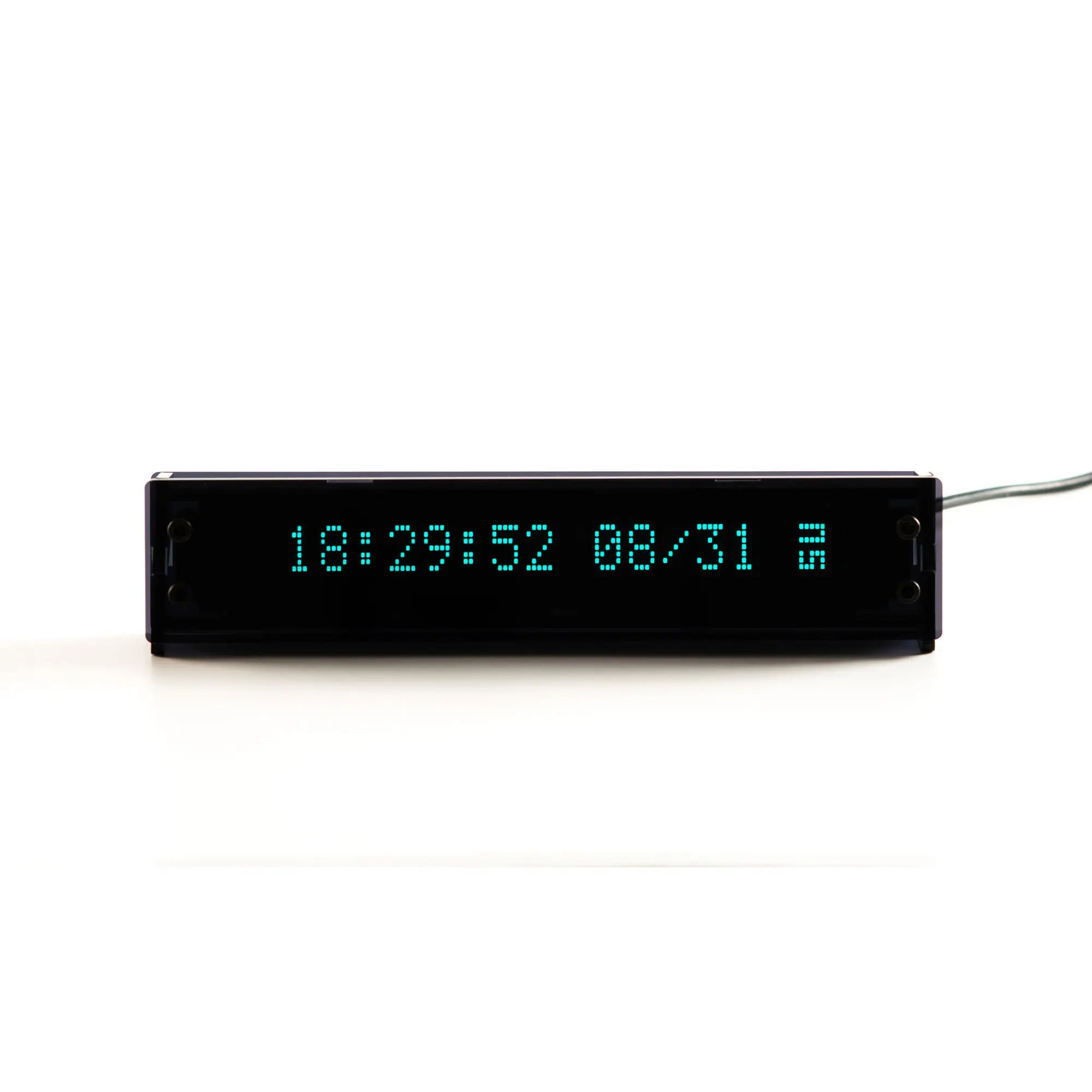 VCK 16 VFD Clock – 16-Digit Vacuum Fluorescent Desk Clock | LGL Studio