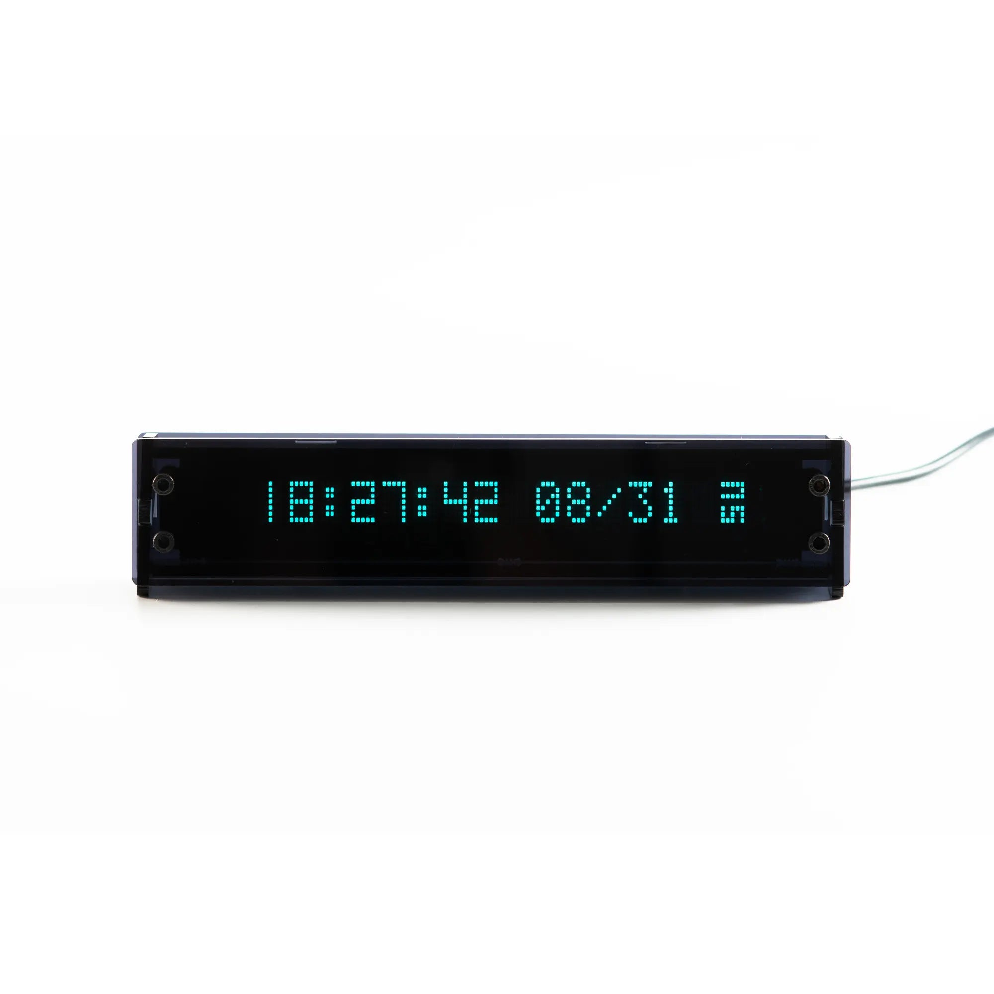 VCK 16 VFD Clock – 16-Digit Vacuum Fluorescent Desk Clock | LGL Studio