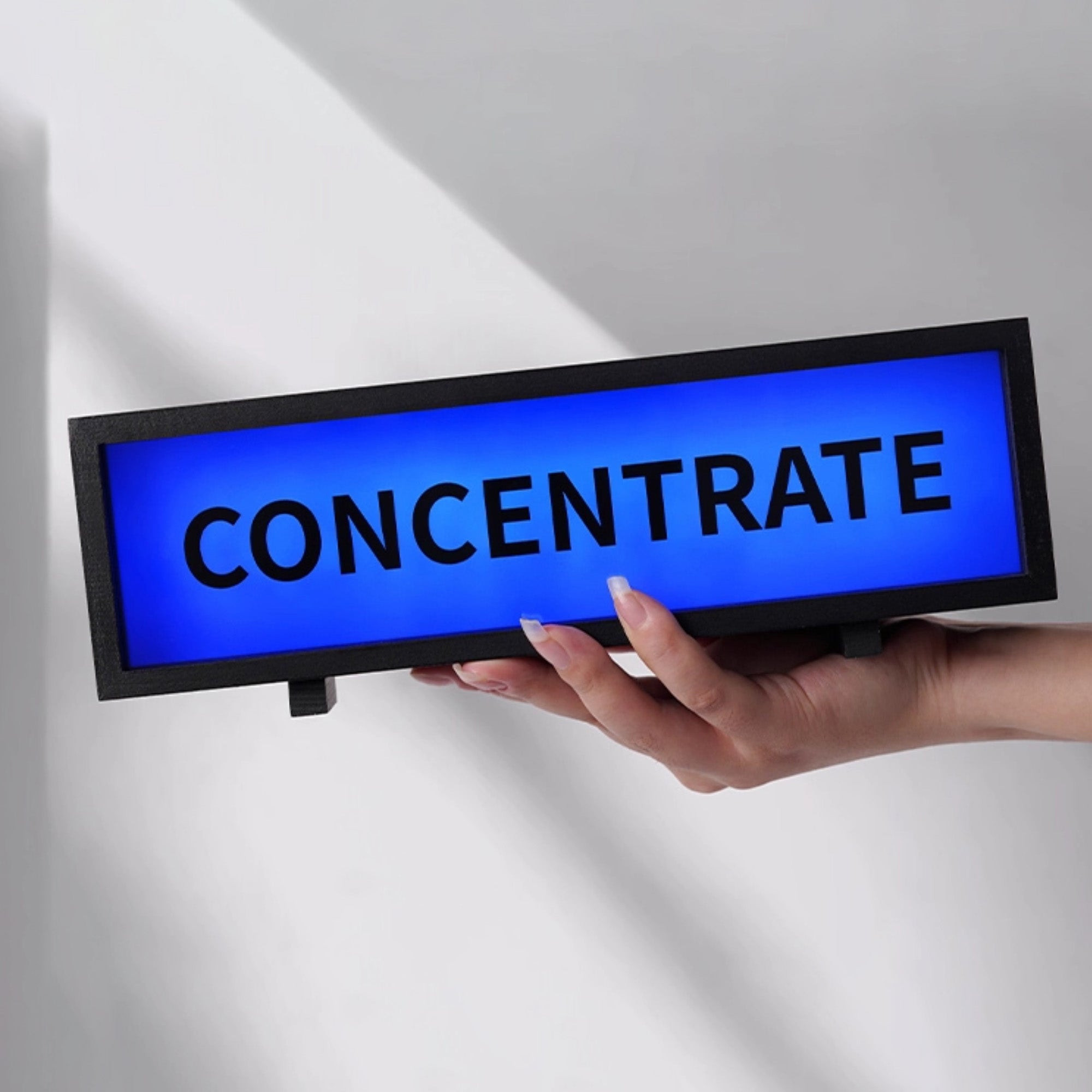 "CONCENTRATE" LED Desk Sign