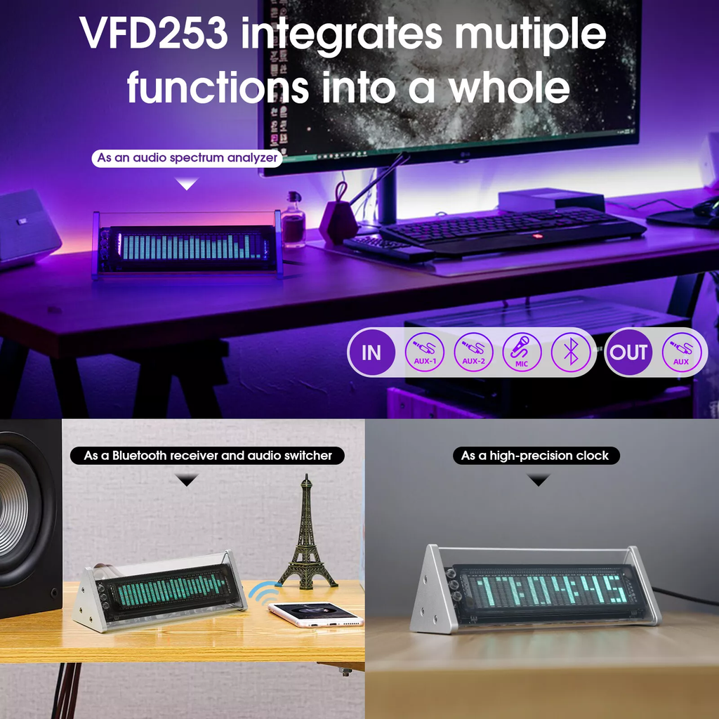 A Multifunctional VFD Music Spectrum Display
